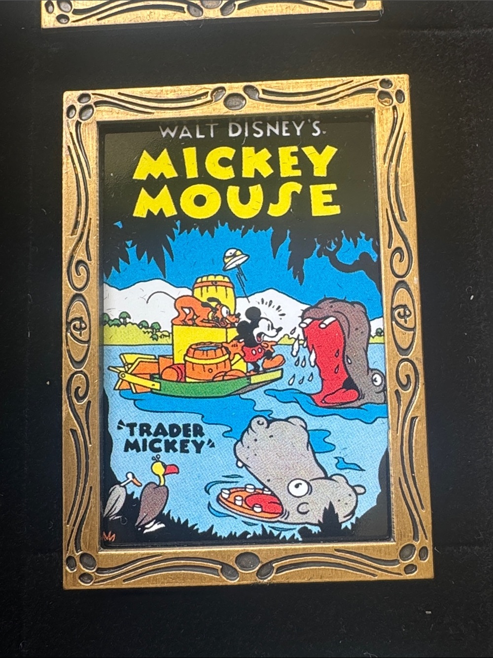 Walt Disney Mickey Mouse Vintage Trading Pin Blue, Yellow, Black